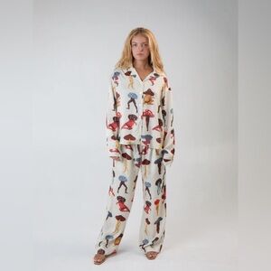 MERSHY Magic Mushroom Print Pajama Set NWT